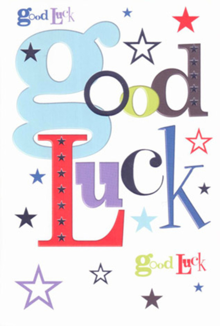There's an exuberant vibrancy running through this good luck card, reminiscent of the lively atmosphere along Maida Vale's Elgin Avenue on a bright morning. The hand-lettered message sprawls in a collage of pastel blue, rich crimson, mossy green, and deep purple-each character crafted with a distinct, artistic flourish, coming alive against the clarity of a snow-white background. Playful stars of every size and luminosity are scattered in a whimsical constellation, suggesting endless possibilities for the recipient. The crispness of the cardstock feels reassuring, while the printed detail-sharp, glossy, and expertly layered-adds a tactile delight. It's like a smile in tangible form, the sort of encouragement one might receive from a neighbour or florist who knows their regular market stall on Lauderdale Parade. Beyond just a greeting, this card serves as a charming talisman, sending heartfelt wishes and the hope of Maida Vale's close-knit community into the world alongside a beautiful bouquet.